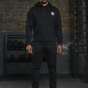 Boyfriend Style Men Letter Graphic Kangaroo Pocket Drawstring Sports Hoodie Boyfriend Style Men Sweatshirt - Image 6