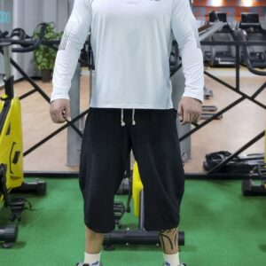 Men Letter Graphic Quarter Zip Sports Jacket Workout Tops - Image 3