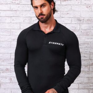 Men Letter Graphic Raglan Sleeve Polo Shirt Workout Tops Golf Shirt
