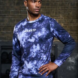 Men Letter Graphic Tie Dye Sports Sweatshirt Men Sweatshirt