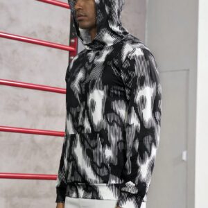 Men Allover Print Sports Sweatshirt Hoodie Men Sweatshirt - Image 6