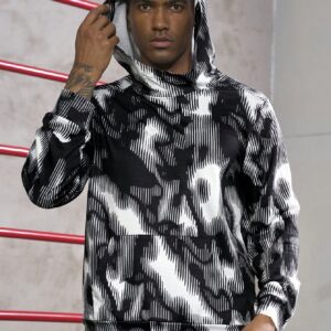 Men Allover Print Sports Sweatshirt Hoodie Men Sweatshirt - Image 7