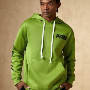 Men Letter Graphic Kangaroo Pocket Drawstring Hoodie Men Sweatshirt