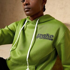 Men Letter Graphic Kangaroo Pocket Drawstring Hoodie Men Sweatshirt - Image 5