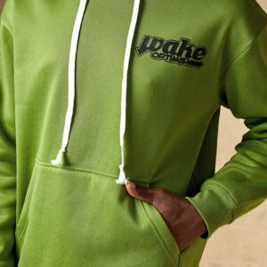 Men Letter Graphic Kangaroo Pocket Drawstring Hoodie Men Sweatshirt - Image 9