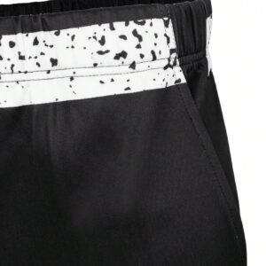 Boyfriend Style Men Striped & Dalmatian Print Sports Pants - Image 3