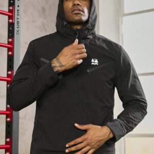 Men Mountain Graphic Zip Up Hooded Sports Jacket