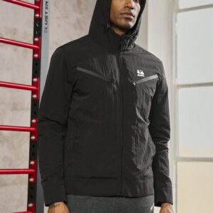Men Mountain Graphic Zip Up Hooded Sports Jacket - Image 5