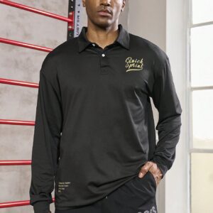 Boyfriend Style Men Slogan Graphic Polo Neck Sports Polo Shirt Workout Tops Golf Shirt