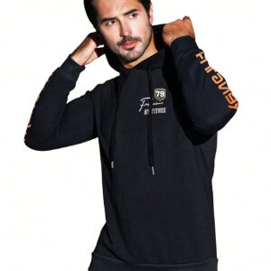 Men Letter Graphic Drawstring Sports Hoodie Men Sweatshirt