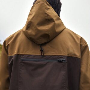 Men Letter Graphic Two Tone Zip Up Hooded Sports Jacket - Image 10