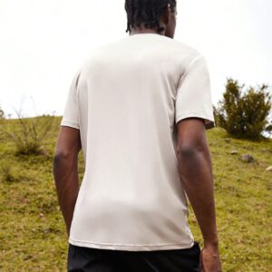 Men Letter Graphic Contrast Tape Sports Tee - Image 8