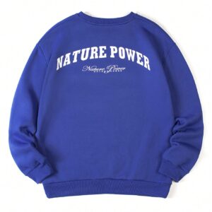 Boyfriend Style Men Letter Graphic Sports Sweatshirt Boyfriend Style Men Sweatshirt