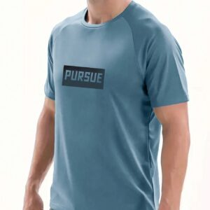 Men Letter Graphic Raglan Sleeve Sports Tee Workout Tops - Image 3