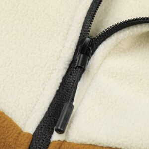 Boyfriend Style Men Colorblock Letter Embroidery Zip Up Sports Jacket Workout Tops - Image 4