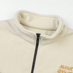Boyfriend Style Men Colorblock Letter Embroidery Zip Up Sports Jacket Workout Tops - Image 5