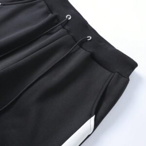 Men's Solid Color Drawstring Sports Suit, Athletic Suit, Tracksuit Workout Set - Image 4