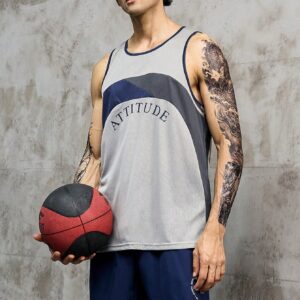Men Letter Graphic Contrast Binding Sports Set Jersey Basketball Jersey Menmens Singletssports Wear For Menbasketball Jerseymens Sports Wear - Image 5