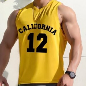 Men's Letter Printed Sports Tank Top