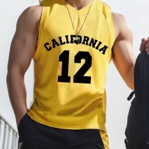 Men's Letter Printed Sports Tank Top - Image 3