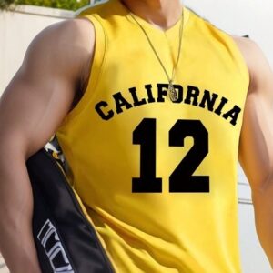 Men's Letter Printed Sports Tank Top - Image 4