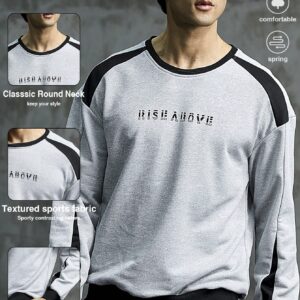 Men Letter Graphic Colorblock Sports Sweatshirt Men Sweatshirt