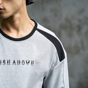 Men Letter Graphic Colorblock Sports Sweatshirt Men Sweatshirt - Image 3