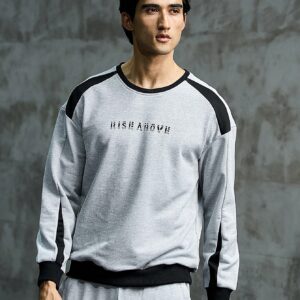 Men Letter Graphic Colorblock Sports Sweatshirt Men Sweatshirt - Image 7