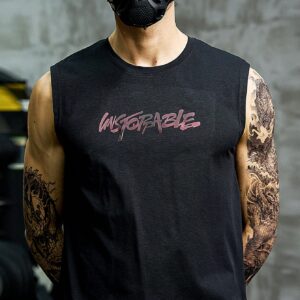 Men Letter Graphic Sports Tank Top Workout Tops - Image 4