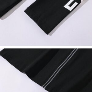 Men's Letter Print Zipper Sports Jacket Workout Tops - Image 4