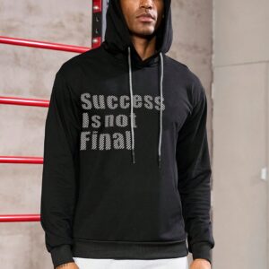 Boyfriend Style Men Slogan Graphic Drawstring Sports Hoodie Boyfriend Style Men Sweatshirt - Image 4
