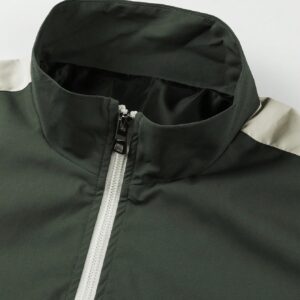 Men's Letter Print Zip-Up Sports Jacket Workout Tops - Image 4