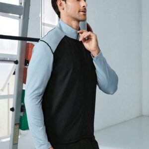 Boyfriend Style Men Colorblock Zip Up Sports Jacket Workout Tops - Image 5