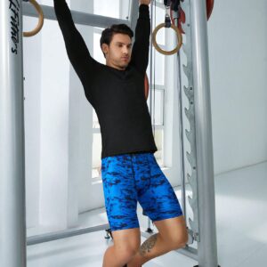 Men Solid Raglan Sleeve Sports Tee Long Sleeve Shirt - Image 4