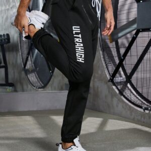 Men Letter Graphic Sport Pants - Image 3