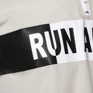 Boyfriend Style Men's Half Zip Sport Sweatshirt With Letter Print On The Chest And Drawstring Hem Design Boyfriend Style Men Sweatshirt - Image 6