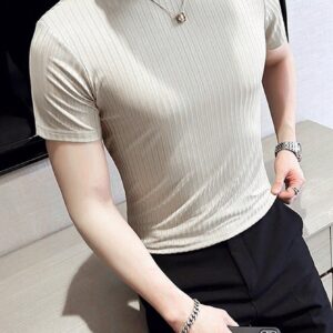 Men's Round Neck Sports T-Shirt Workout Tops Men>Topsknitted Top For Mentops For Menmens Tops