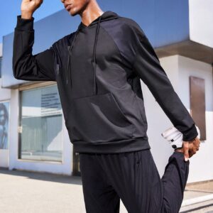 Boyfriend Style Men 1pc Kangaroo Pocket Sports Hoodie Boyfriend Style Men Sweatshirt