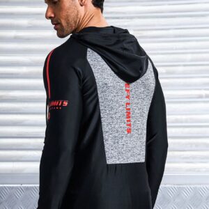 Men's Letter Pattern Raglan Sleeve Athletic Jacket Workout Tops - Image 4
