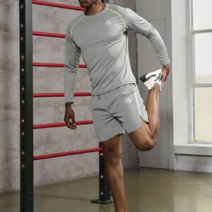 Boyfriend Style Men Shorts Set Boyfriend Style Men Contrast Panel Sports Set, Athletic Suit, Tracksuit Workout Sets Men Shorts Set