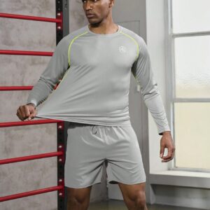 Boyfriend Style Men Shorts Set Boyfriend Style Men Contrast Panel Sports Set, Athletic Suit, Tracksuit Workout Sets Men Shorts Set - Image 3
