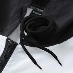 Boyfriend Style Men's Color Block Hooded Drawstring Sports Jacket Workout Tops - Image 5