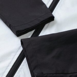 Boyfriend Style Men's Color Block Hooded Drawstring Sports Jacket Workout Tops - Image 8