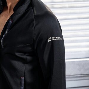 Boyfriend Style Men Letter Graphic Raglan Sleeve Zipper Pocket Hooded Sports Jacket Workout Tops - Image 7