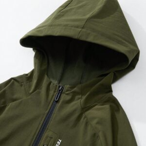 Men Letter Graphic Zip Up Hooded Sports Jacket Workout Tops - Image 4