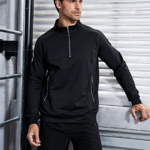 Men Half Zip Sports Jacket Workout Tops Sports Wear For Mensports Wear Menmens Sports Wearmen Sport Wearmen Sports Wear - Image 4