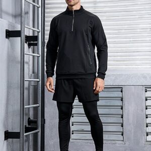 Men Half Zip Sports Jacket Workout Tops Sports Wear For Mensports Wear Menmens Sports Wearmen Sport Wearmen Sports Wear - Image 6