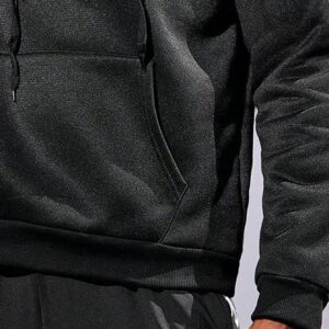 Boyfriend Style Men's Letter Printed Raglan Sleeve Hooded Sports Sweatshirt Hoodie Boyfriend Style Men Sweatshirt - Image 4