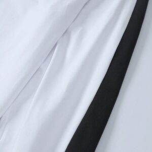 Men Letter Graphic Contrast Side Seam Sports Tee Long Sleeve Shirt - Image 6