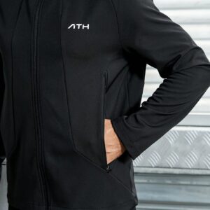 Men's Hooded Sports Jacket With Letter Printed Workout Tops - Image 7